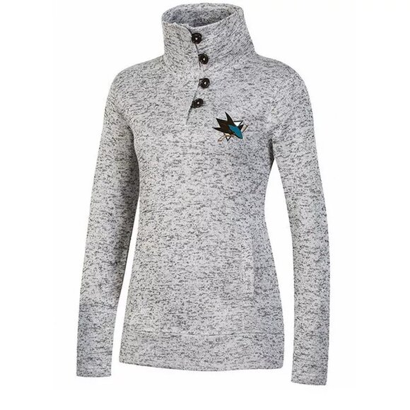 NEW NHL San Jose Sharks Women's Fleece Sweatshirt Fan Apparel - Picture 2 of 11